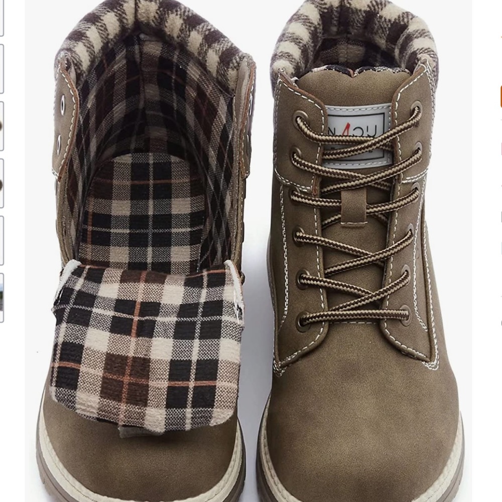 Woman’s hiking snow winter boots, new no box , thermoplastic sole , comfy - Picture 4 of 4